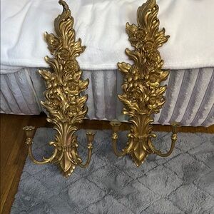 Elegant Gold Wall Sconce Set